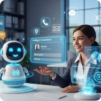 customer calling business IVR system workflow process